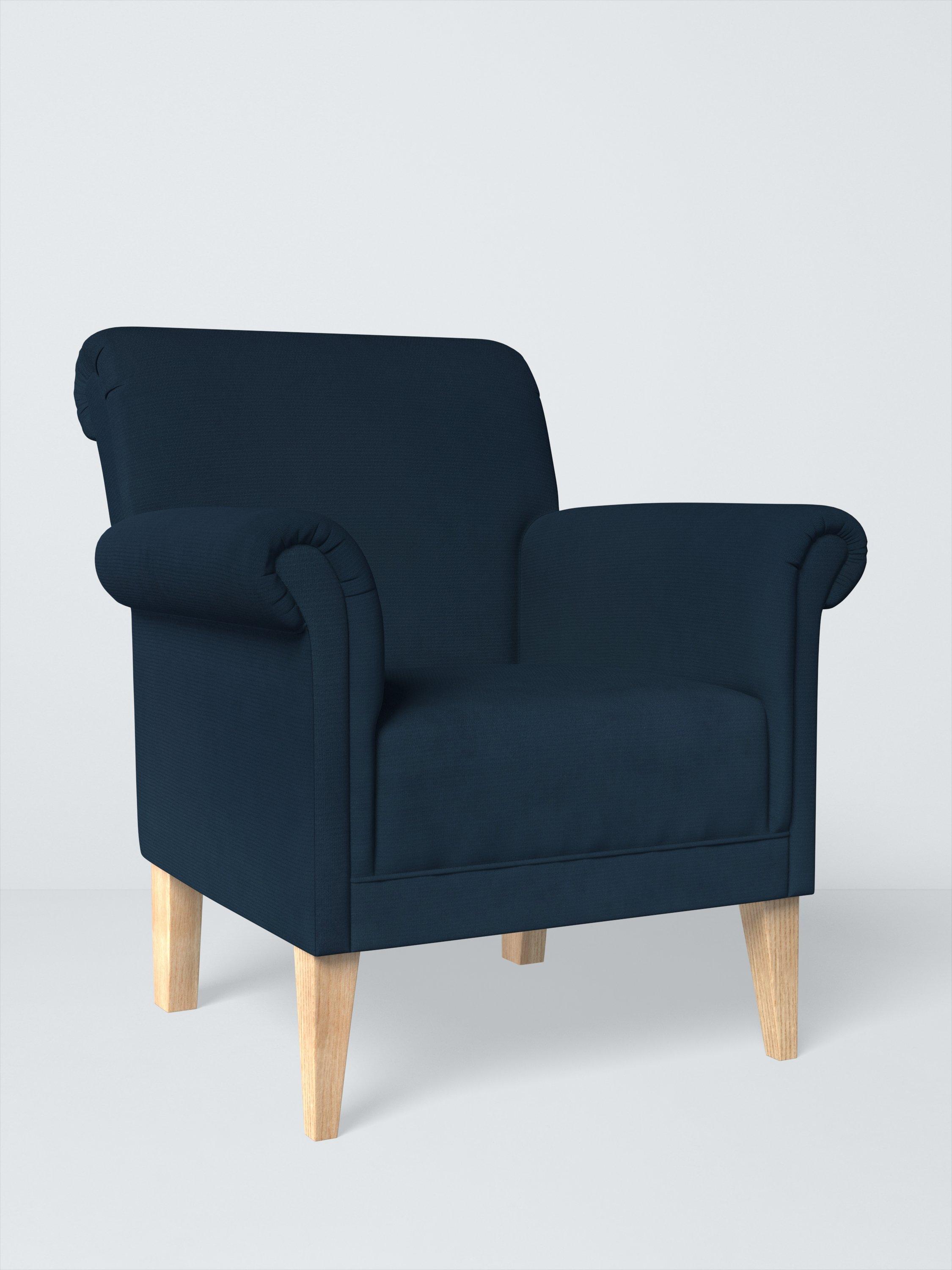 Whitby Range, John Lewis Easy Clean Plush Velvet Fabric, Navy, Price Band B