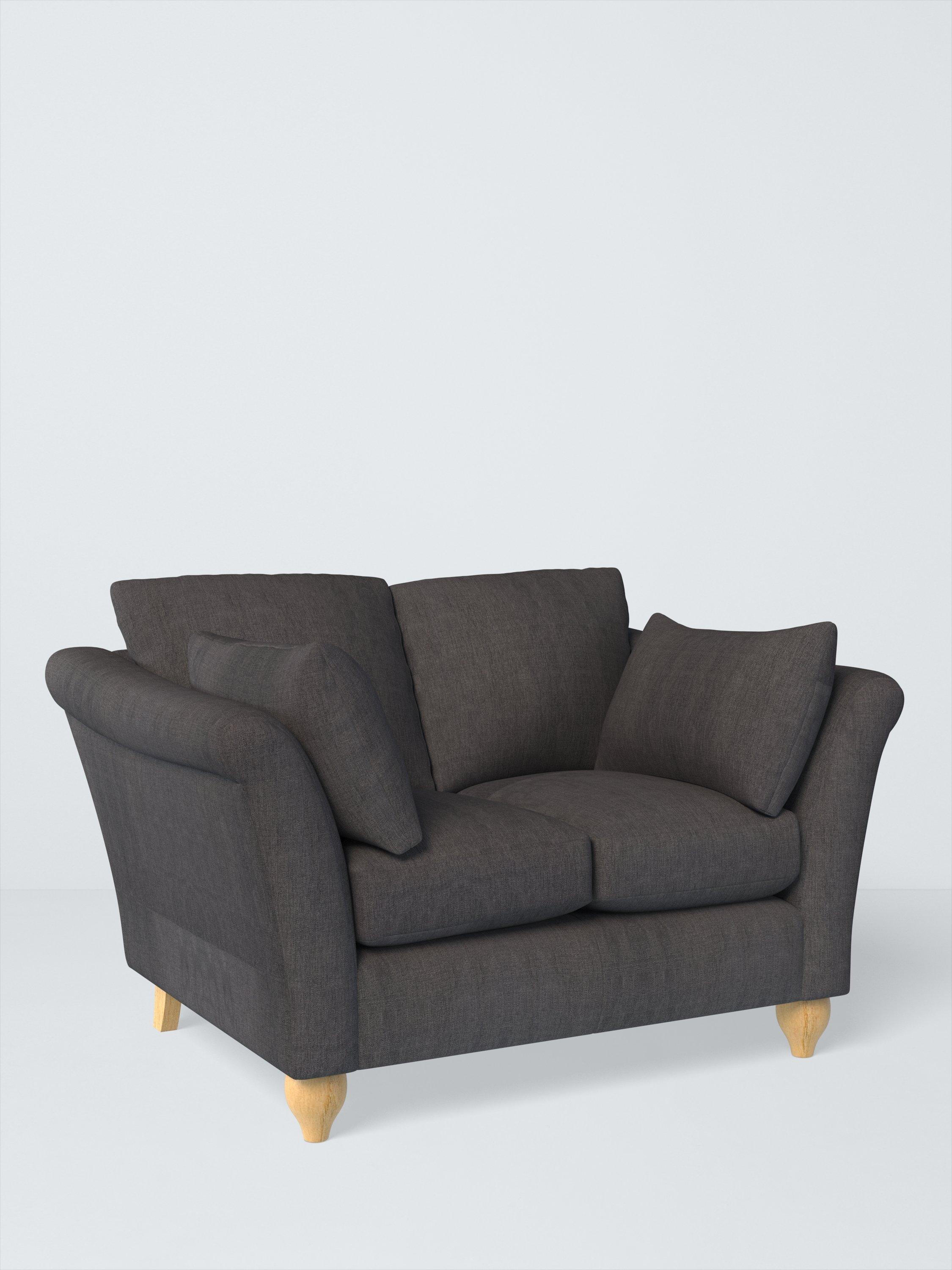 Wilber Range, John Lewis Easy Clean Chunky Chenille Plain Fabric, Charcoal, Price Band C