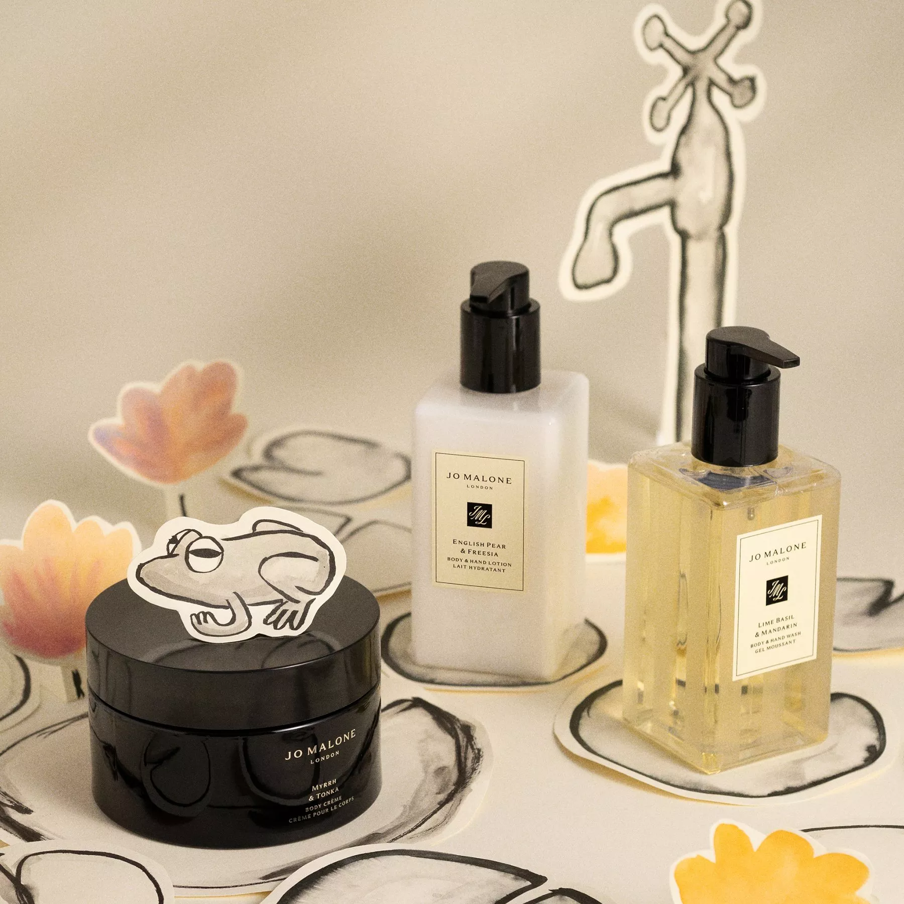 collection of Jo Malone London bath and body products