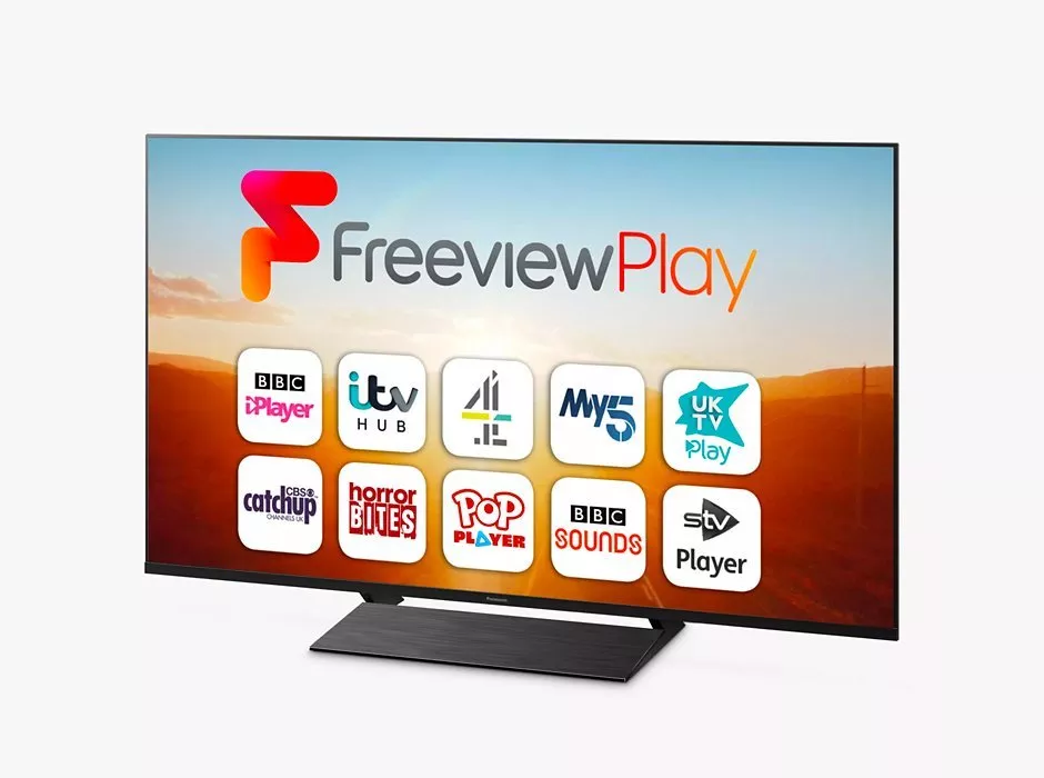 TV with FreeviewPlay on the screen 