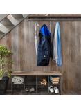John Lewis Restoration Shelf and 9 Hooks, Grey Smoke