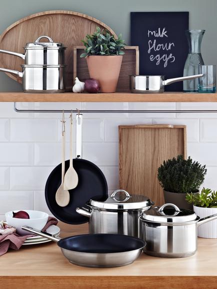  John Lewis Classic Cookware, Silver