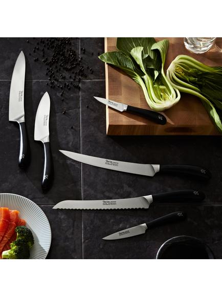 Robert Welch Signature Stainless Steel Santoku Knife, 14cm - view 2, Silver/Black