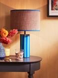 John Lewis + Matthew Williamson Candy Stripe Table Lamp, Bue