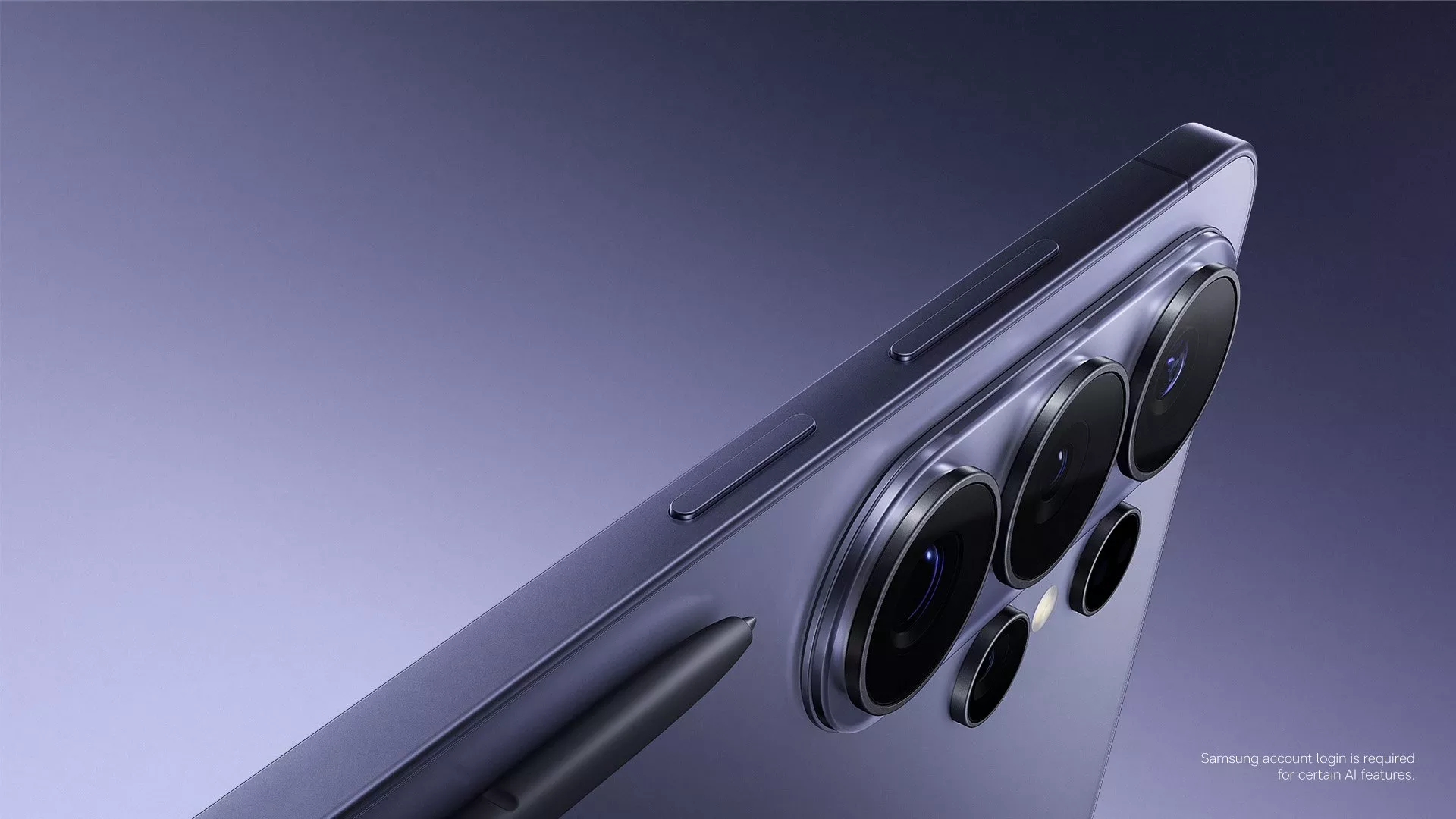 Samsung Galaxy S26 Series phones in various colours stacked, showcasing camera design and Galaxy AI features.