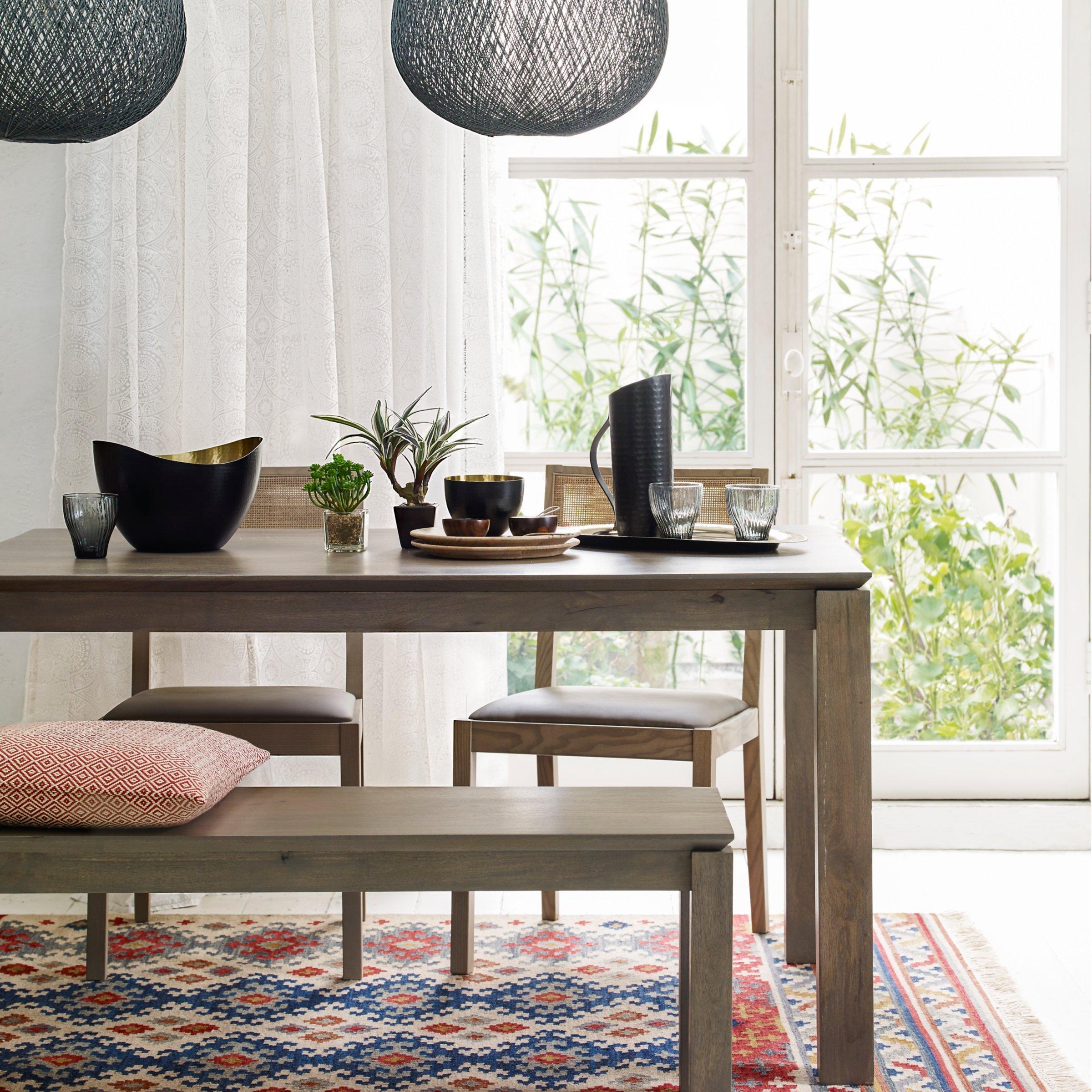 John Lewis Partners Asha Wooden 6 Seater Dining Table Grey