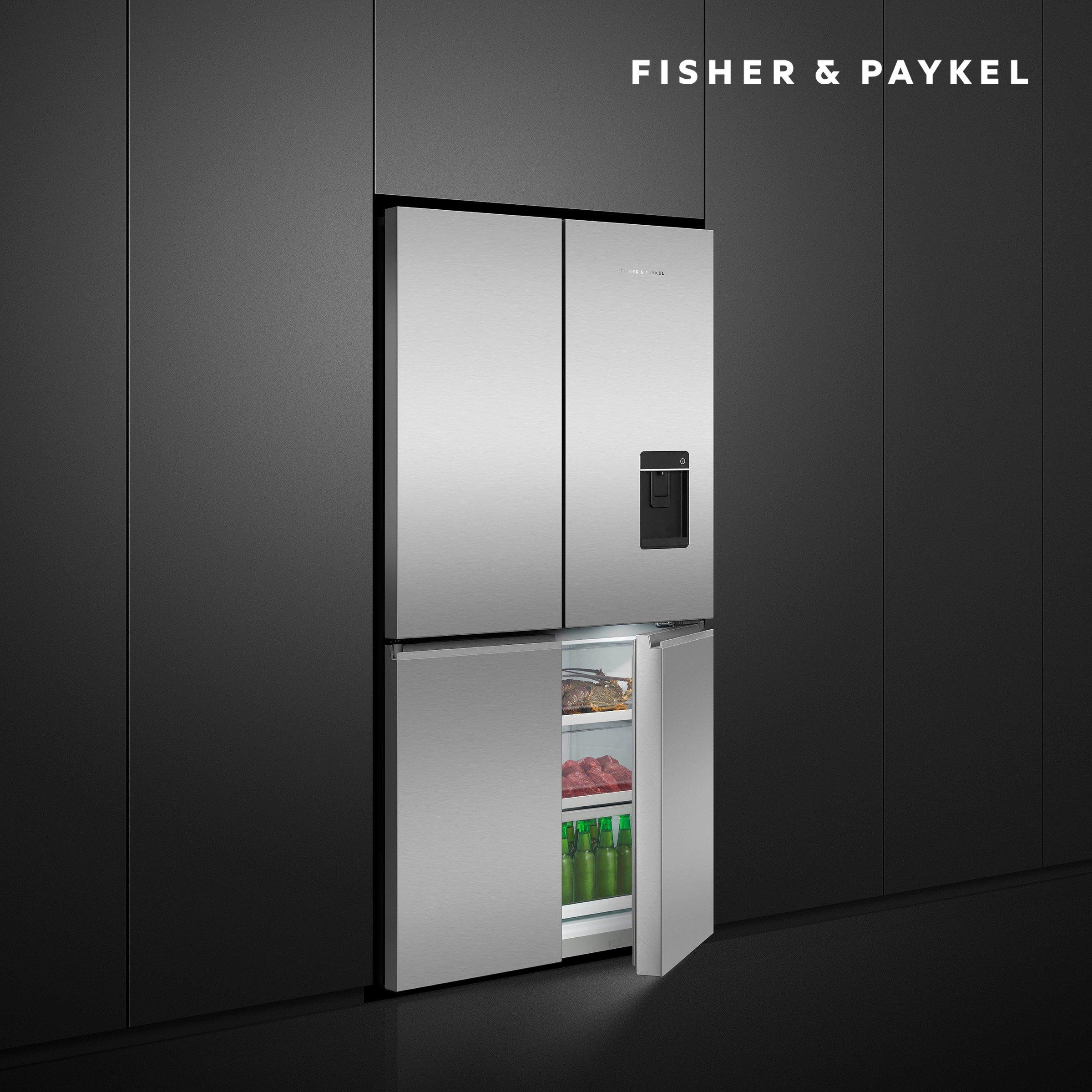 Fisher and paykel four door Fridge in the kitchen area