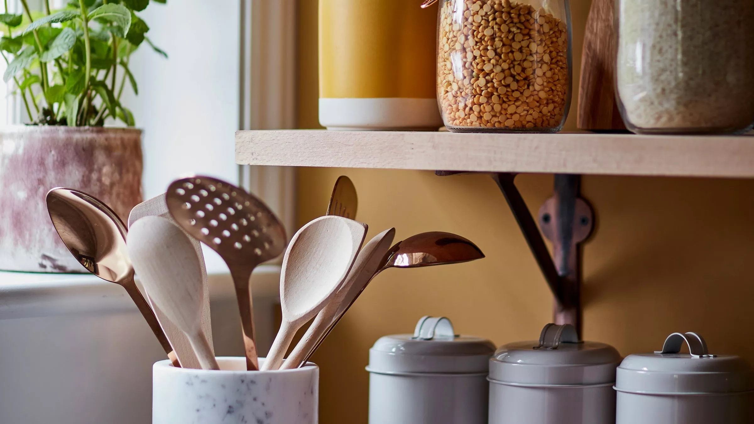 Utensils in a utensil holder