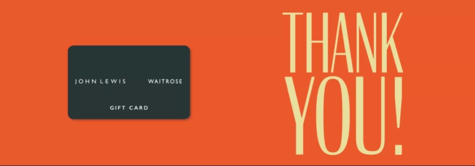 Thank you gift card