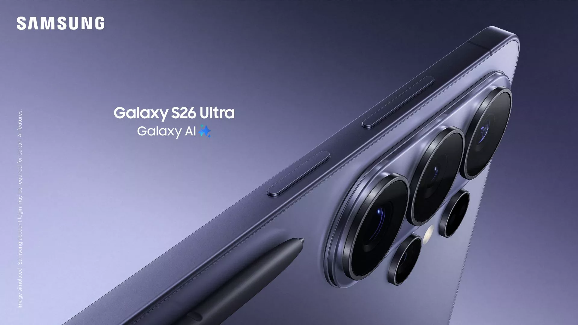 Floating purple laptop with detachable touchscreen and stylus, showcasing vibrant digital art on the screen.