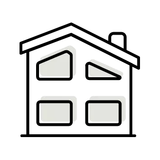 Minimalist black and white broken window icon, symbolising damage, repairs, security and insurance claims