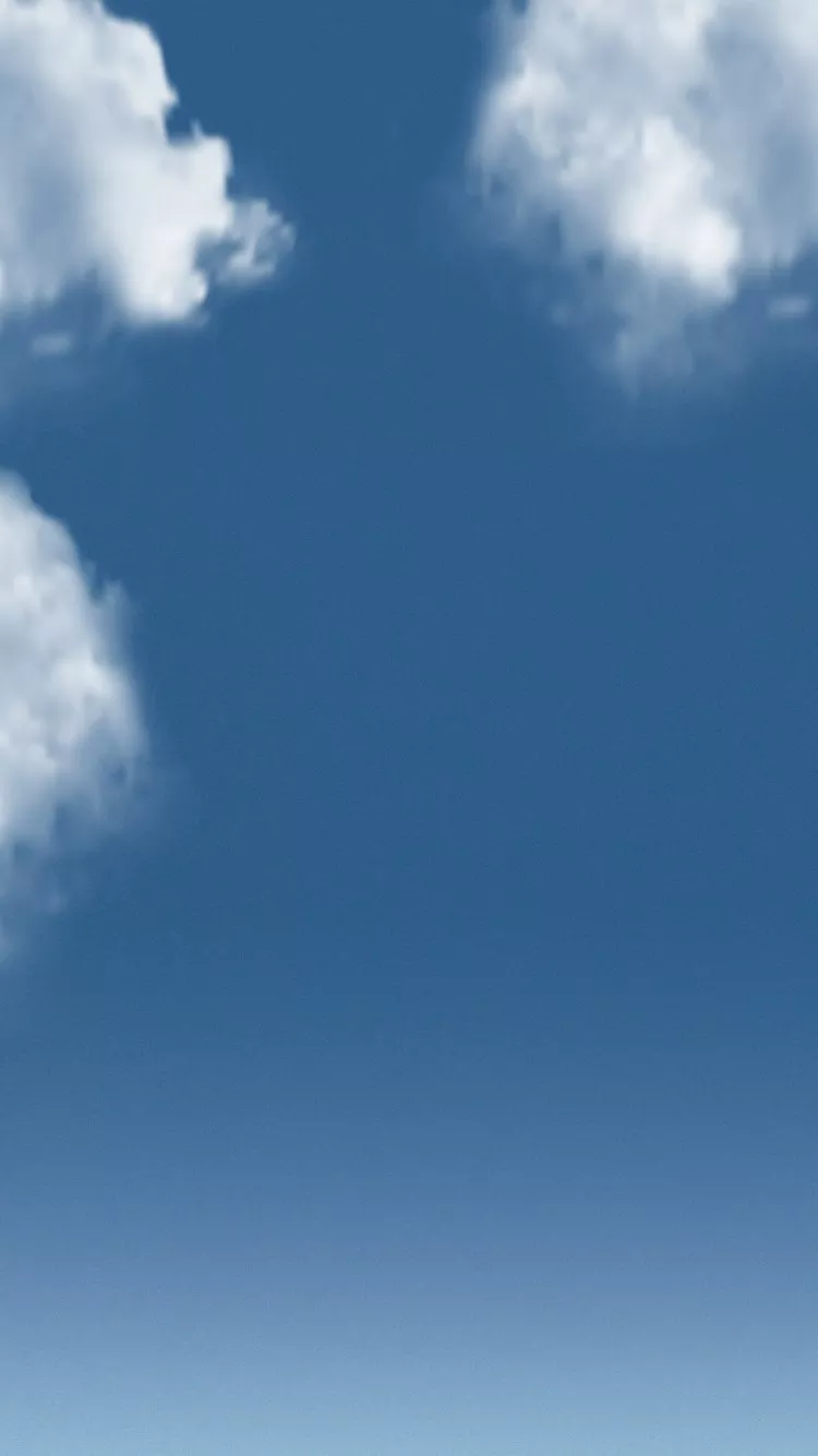 Blue sky with soft white clouds and yellow text reading “Treats of Summer”, seasonal banner background