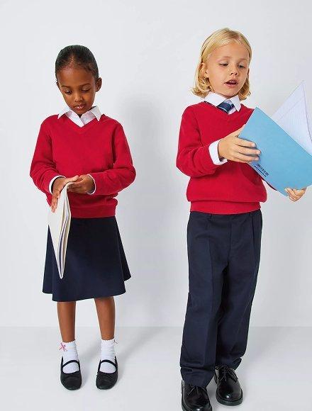 V-Neck School Jumper, £8 – £14