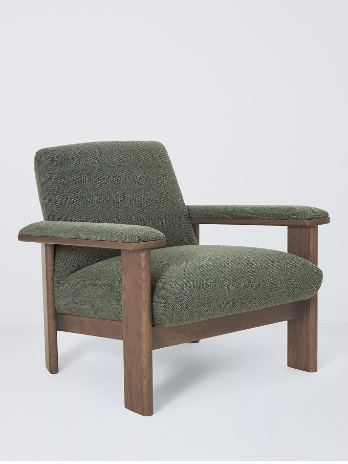 Plank Armchair, Green Boucle, £499