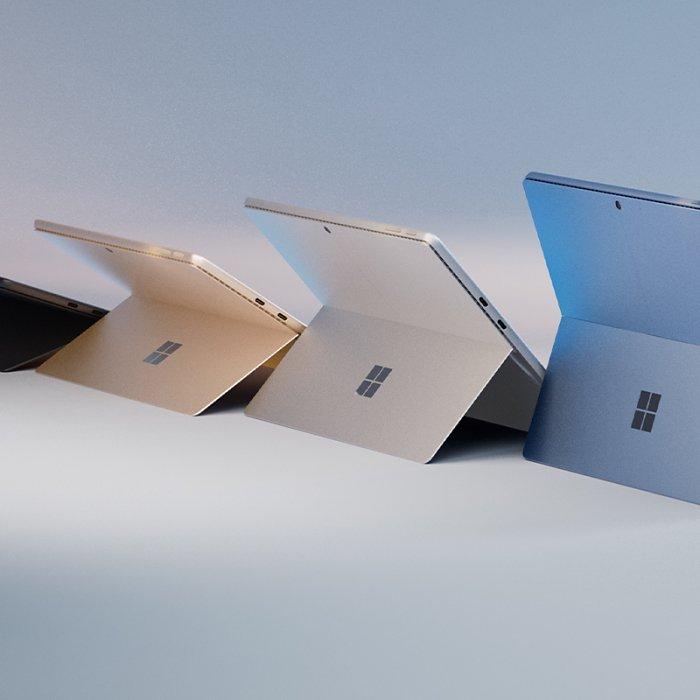 Stack of Copilot laptops next to one another