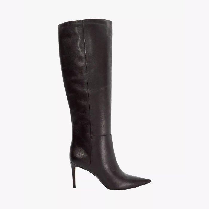 Dune Serve Stiletto Heel Leather Boots 