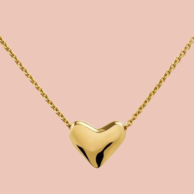 Monica Vinader Gold Heart Necklace, £99