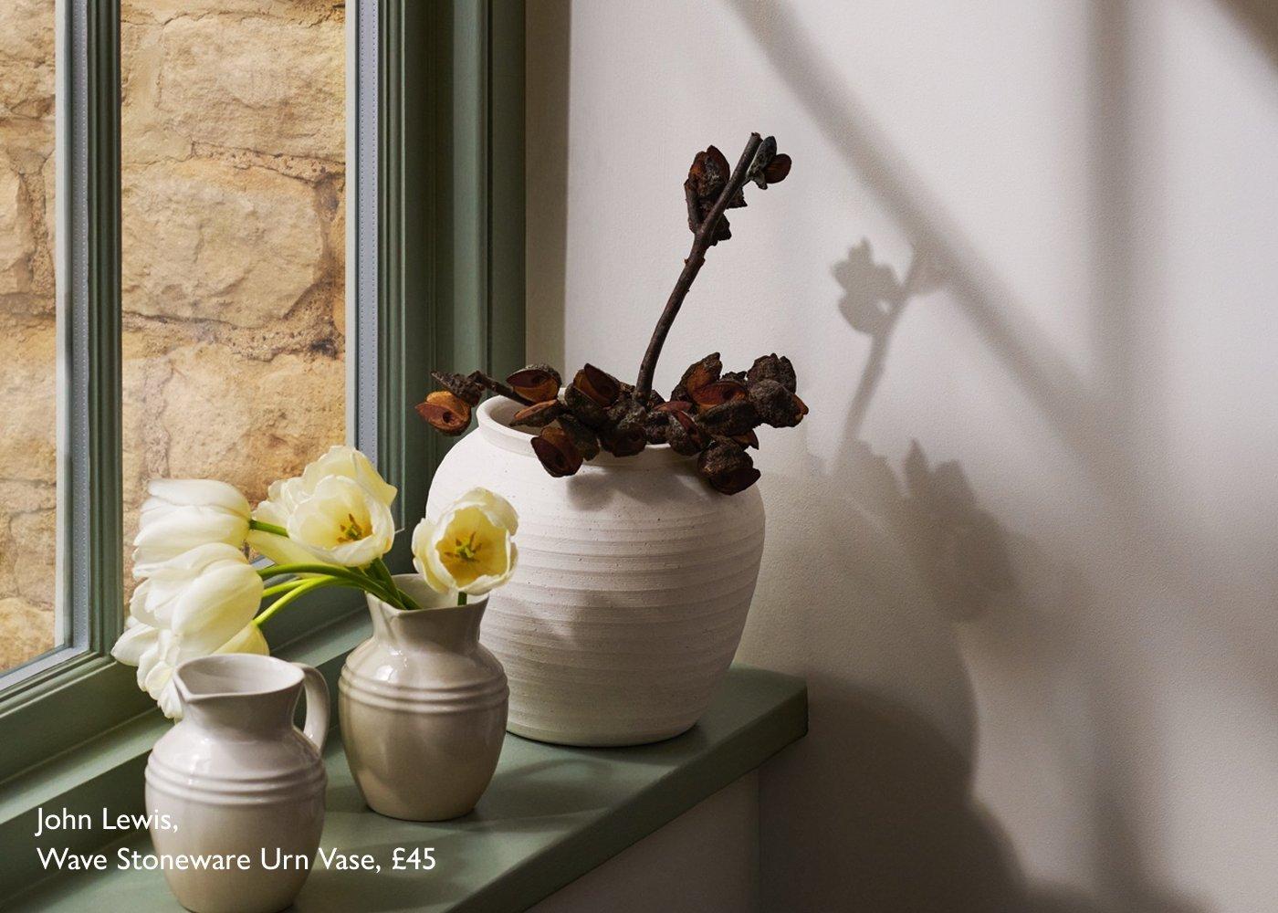 John Lewis, Wave Stoneware Urn Vase, £45