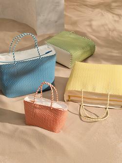 John Lewis Dolce Vita Woven Cooler Tote Bag, 25L, Yellow - view 2, Yellow