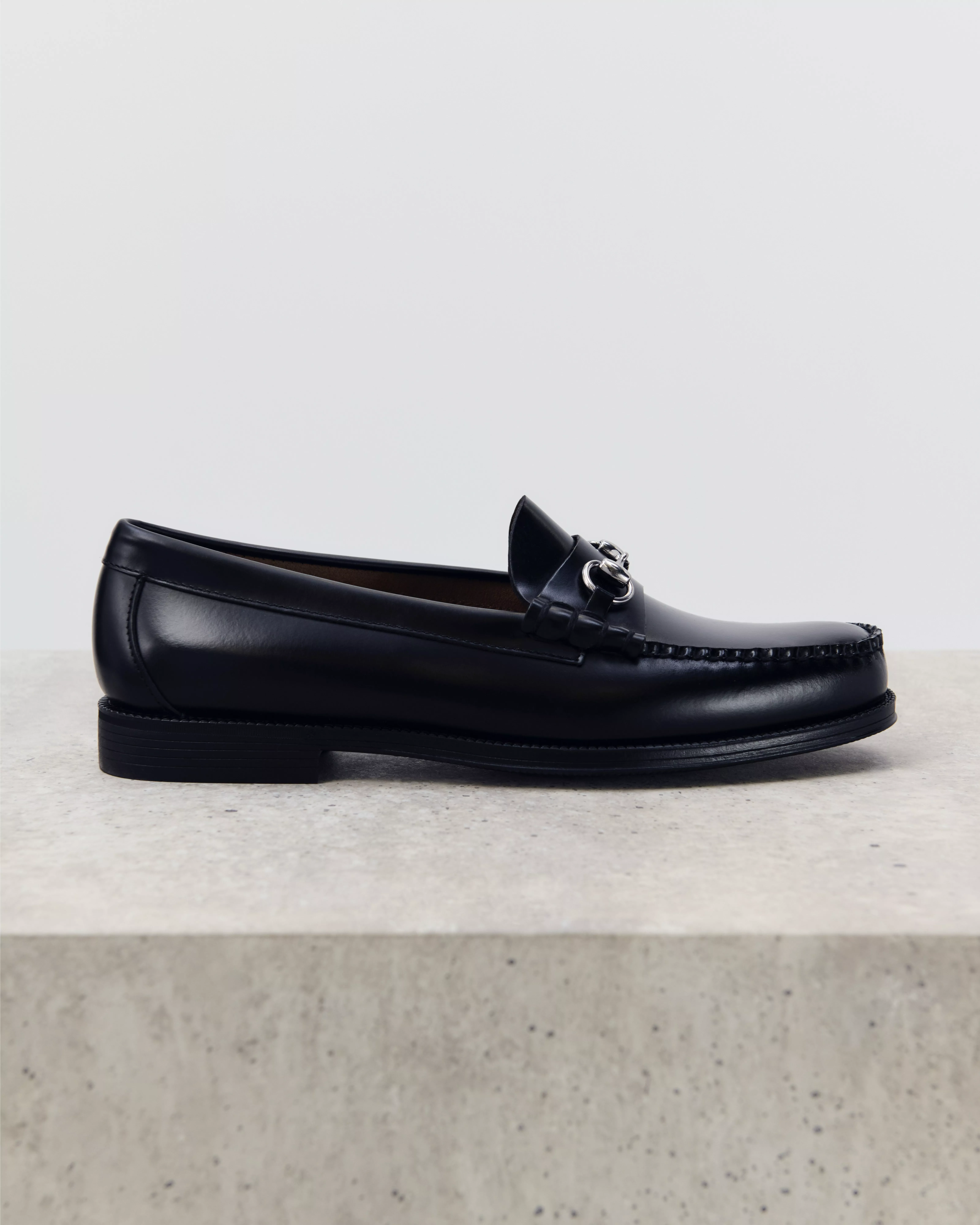 A smart black loafer
