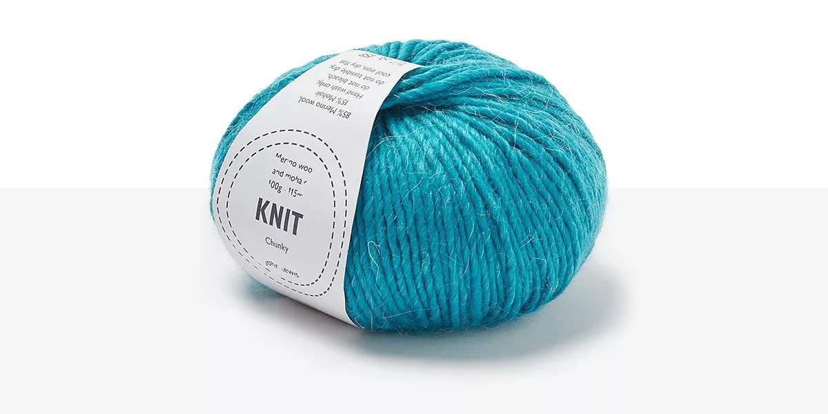 Ball of blue yarn