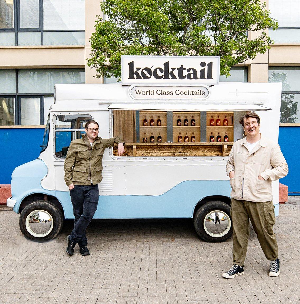 shot of the two founders of the kocktail company