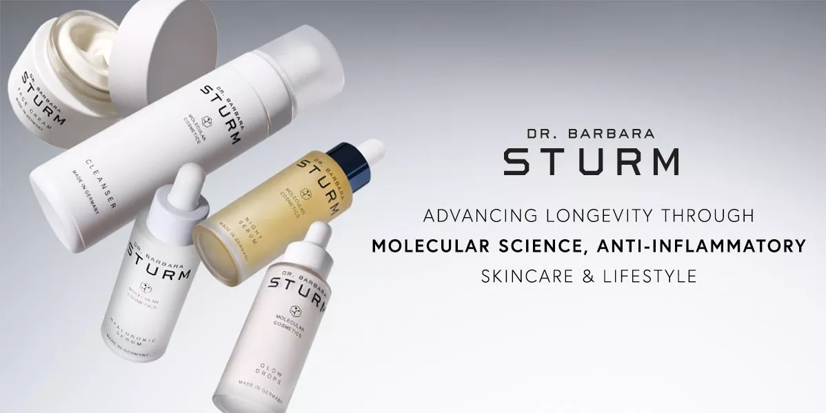 A brand banner for Dr Barbara Sturm.