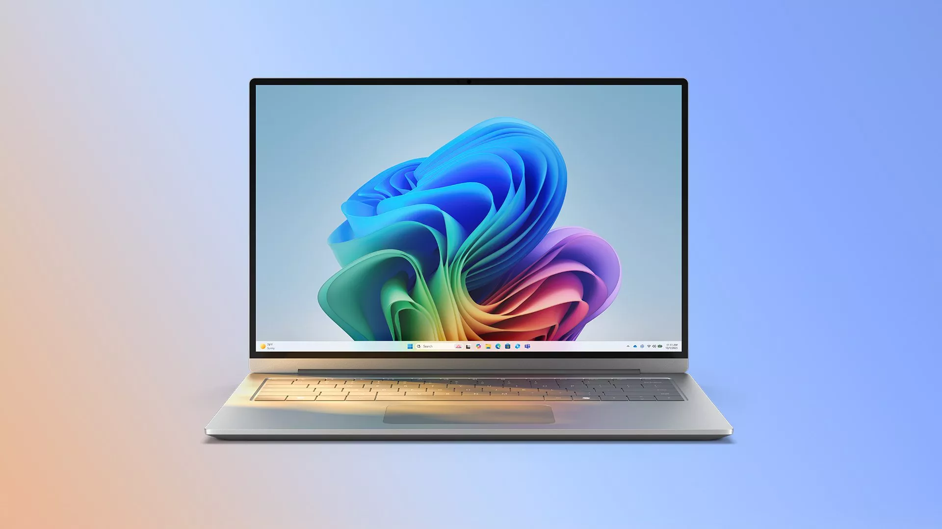 Microsoft silver laptop