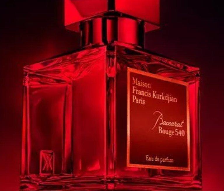 A brand banner showing perfume bottle.