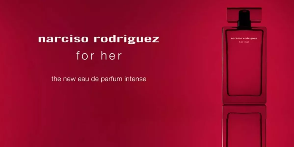 This is a brand banner showing a Narciso Rodriguez products.