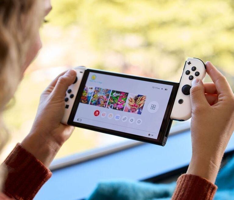 Image of person playing on Nintendo switch