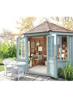 Crane Garden Buildings Scandinavian Redwood Round Pavilion Summerhouse, 3 x 3m - view 2, Sage