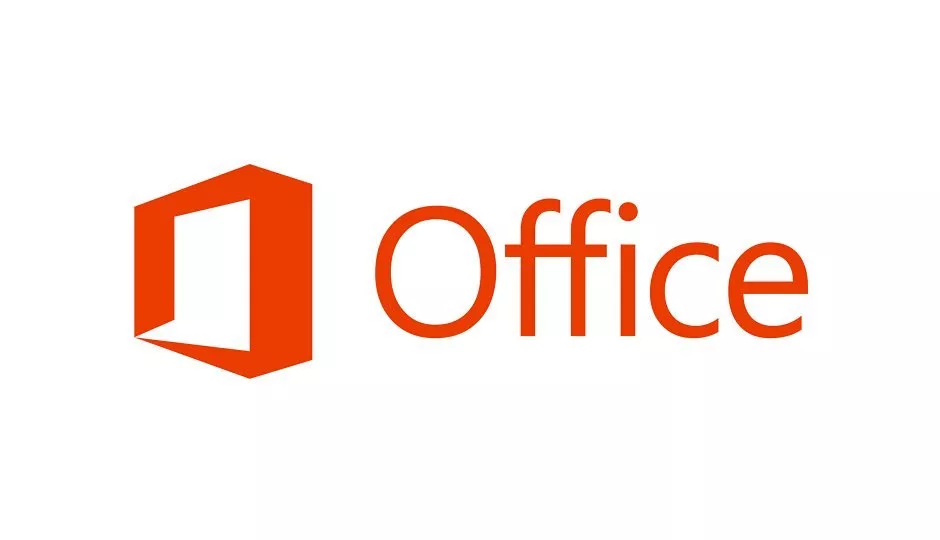 Microsoft Office logo featuring a stylised orange icon and text on a white background, symbolising productivity.