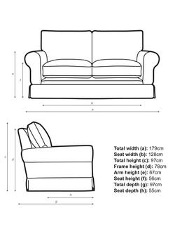 John Lewis Padstow Medium 2 Seater Fixed Cover Sofa - view 2, 