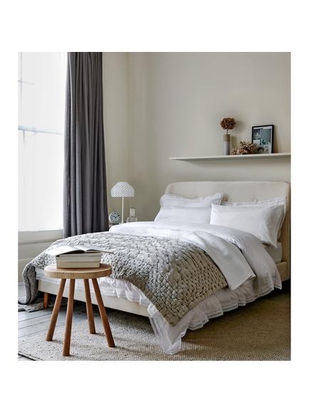 John Lewis Velvet Stitch Quilt - view 2, Steel