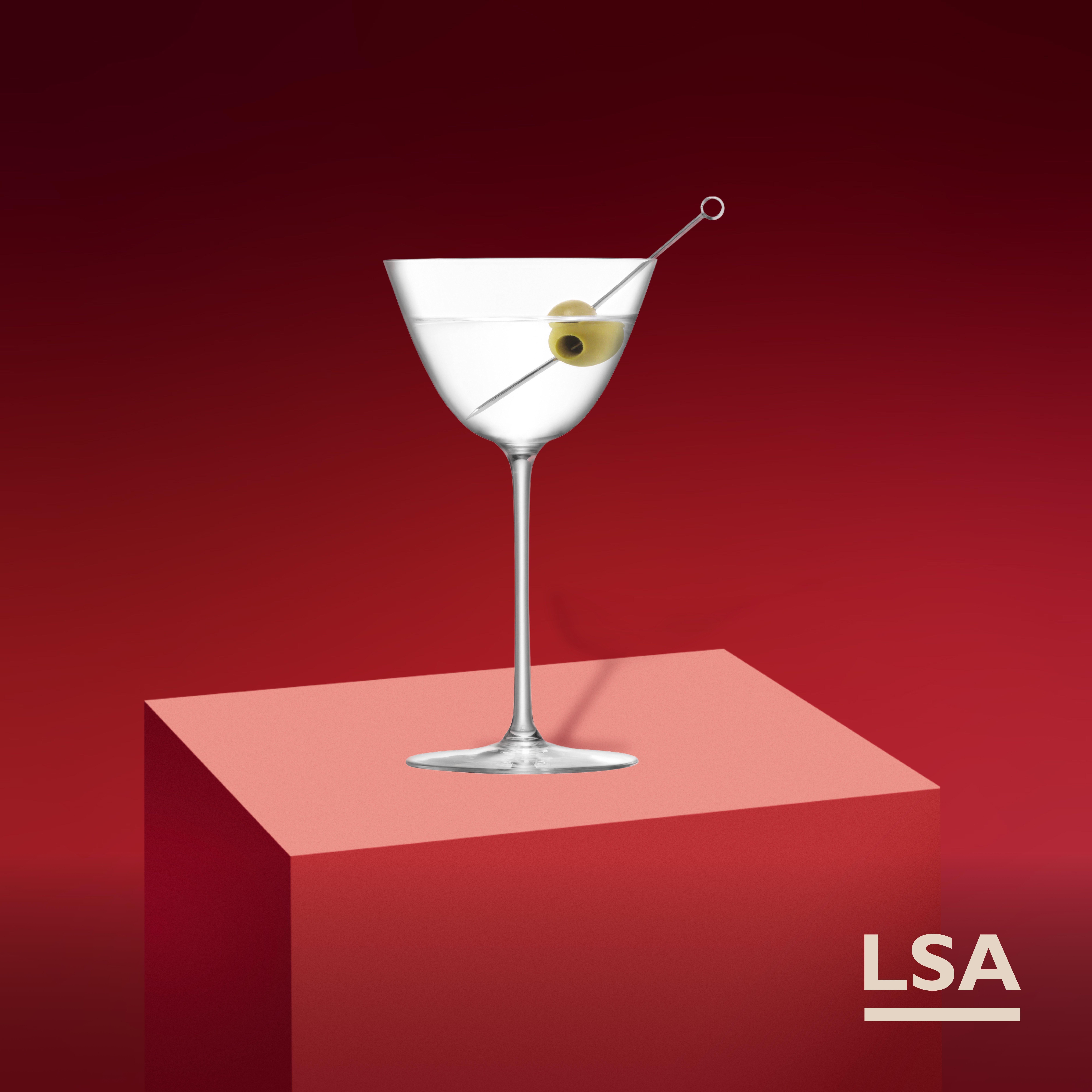LSA class with an olive on a stick on a red backbround and plinth