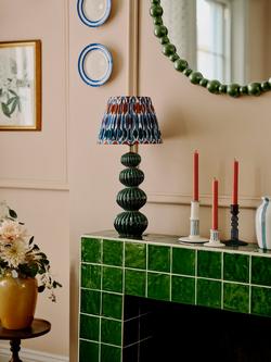 John Lewis Ribbed Ceramic Lamp Base - view 2, Teal