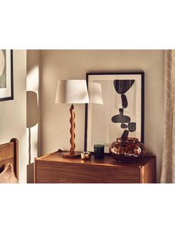 John Lewis Wiggle Table Lamp - view 2, Walnut