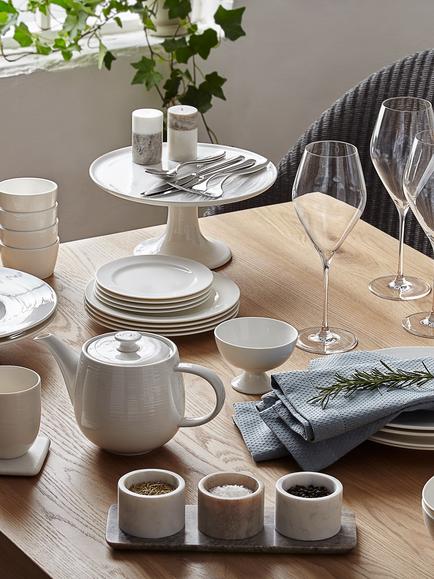 John Lewis Luna Fine China Teapot, 1.1L, Natural - view 2, Natural