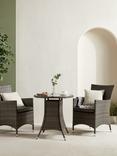John Lewis Alora Garden Dining Chairs, Set of 2, Brown/Grey