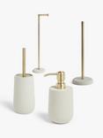 John Lewis Drift Bathroom Accessories, Brass Finish, Natural