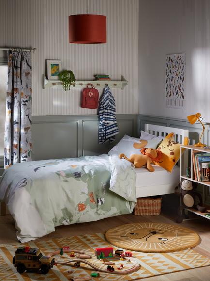 John Lewis World Map Children's Bedroom Range, Green