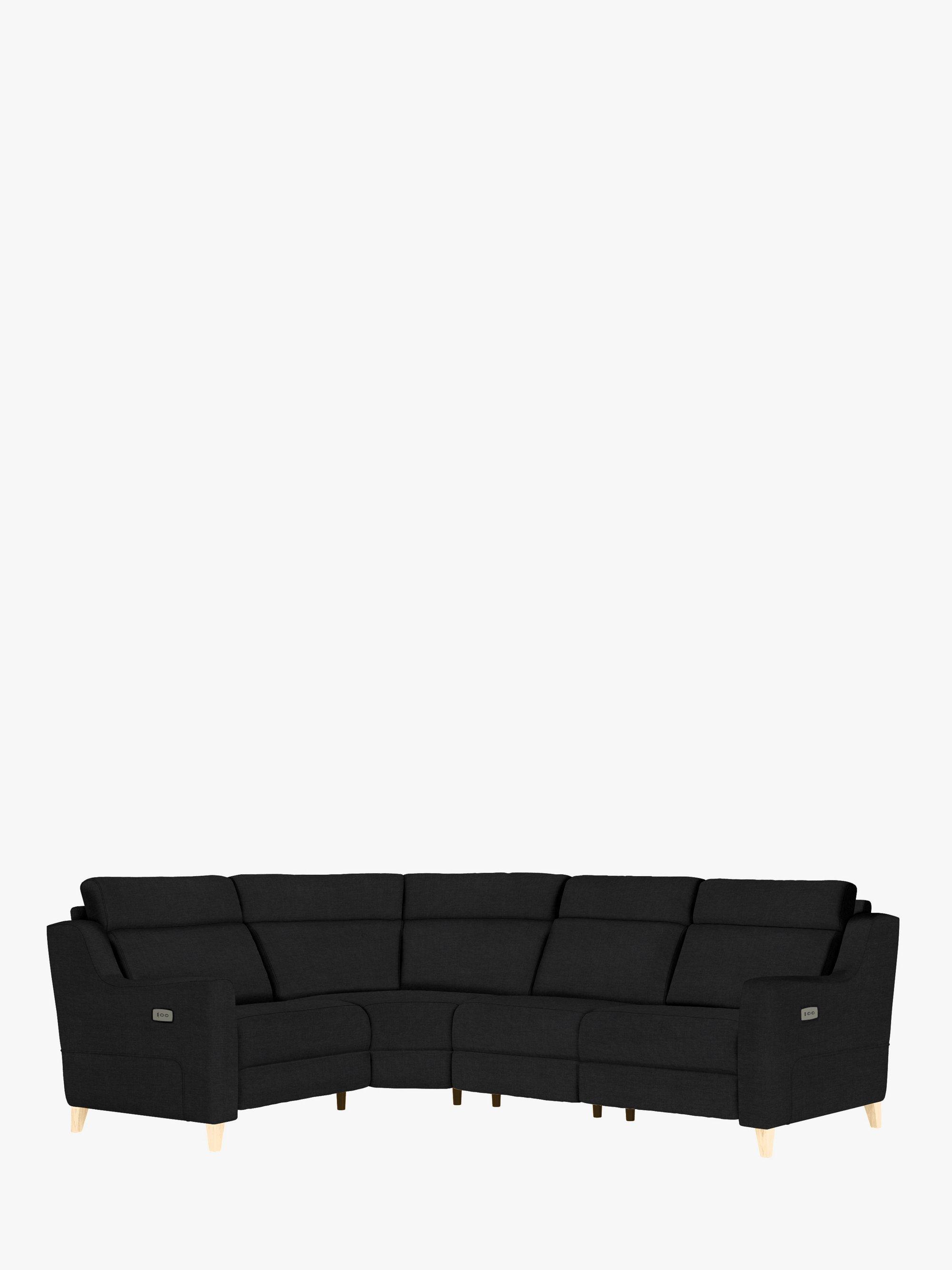 Elevate Range, John Lewis Easy Clean Chunky Chenille Plain Fabric, Charcoal, Price Band C