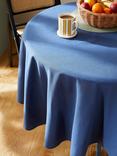 John Lewis Round Cotton Tablecloth, 180cm, Navy