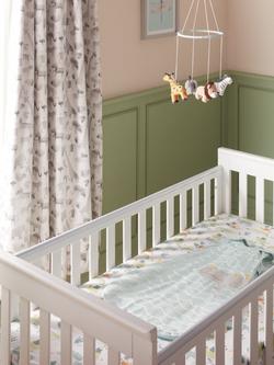 John Lewis Jungle Statement Print Fitted Cotton Baby Sheet, Pack of 2, Cotbed (70 x 140cm) - view 2, Multi