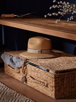 John Lewis Water Hyacinth Underbed Storage Basket, Natural