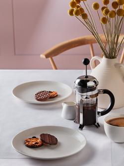 John Lewis Luna Fine China Salad Plate, Natural, 21.5cm - view 2, Natural