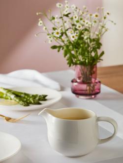 John Lewis Luna Fine China Sauce Boat, Natural - view 2, Natural