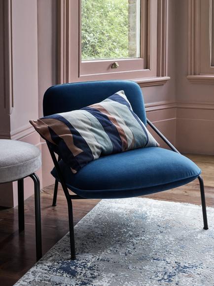 John Lewis Structure Velvet Cushion, Multi - view 2, Multi