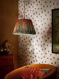 John Lewis + Matthew Williamson Peacock Tapered Lampshade, Orange